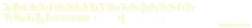 Minster5-Schriftart – Gelbe Schriften