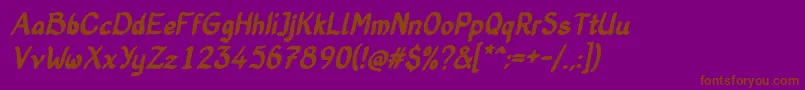 fuente OldStoryBoldItalic – Fuentes Marrones Sobre Fondo Morado