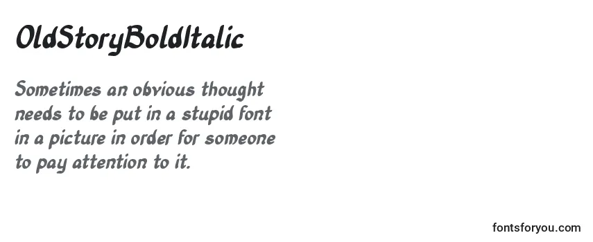 OldStoryBoldItalic Font
