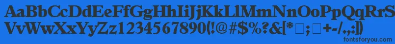 AgonicDisplaySsi Font – Black Fonts on Blue Background