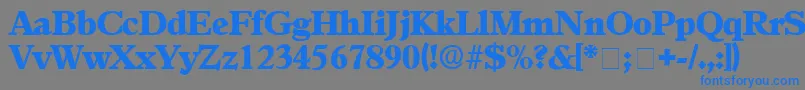 AgonicDisplaySsi Font – Blue Fonts on Gray Background