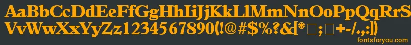 AgonicDisplaySsi Font – Orange Fonts on Black Background