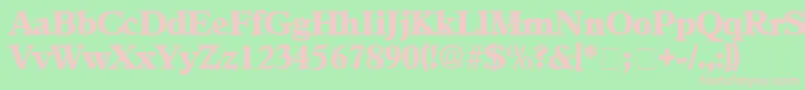 AgonicDisplaySsi Font – Pink Fonts on Green Background