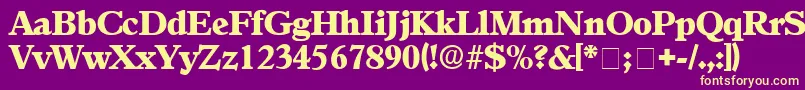 AgonicDisplaySsi Font – Yellow Fonts on Purple Background