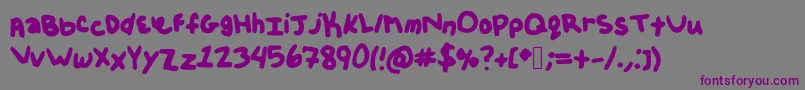 Kelissa Font – Purple Fonts on Gray Background
