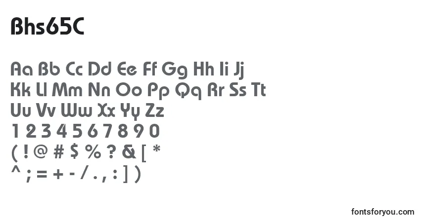 Schriftart Bhs65C – Alphabet, Zahlen, spezielle Symbole