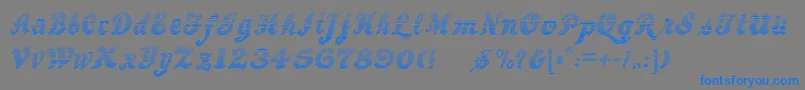 BewaretheNeighborsShadow Font – Blue Fonts on Gray Background