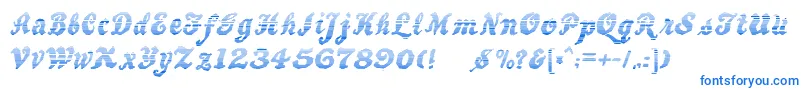 BewaretheNeighborsShadow Font – Blue Fonts on White Background