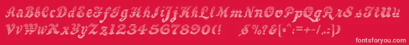 Fonte BewaretheNeighborsShadow – fontes rosa em um fundo vermelho