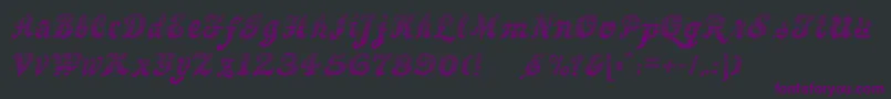 フォントBewaretheNeighborsShadow – 黒い背景に紫のフォント