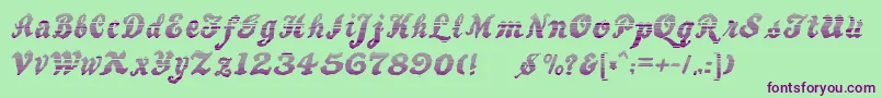 BewaretheNeighborsShadow Font – Purple Fonts on Green Background