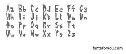 Überblick über die Schriftart Alphabet1