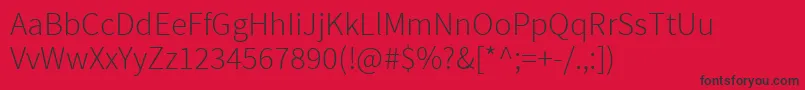 SourcesansproLight Font – Black Fonts on Red Background