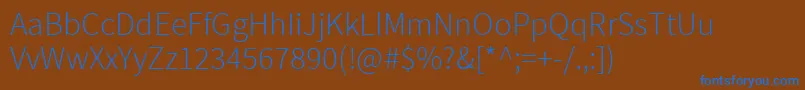SourcesansproLight Font – Blue Fonts on Brown Background