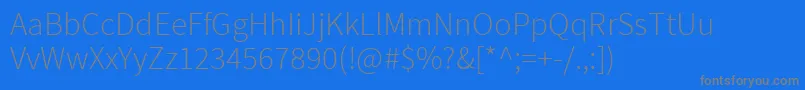 SourcesansproLight Font – Gray Fonts on Blue Background