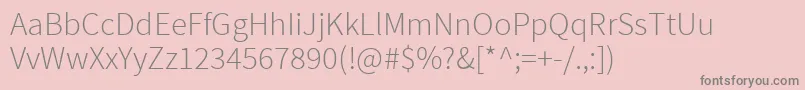 SourcesansproLight Font – Gray Fonts on Pink Background