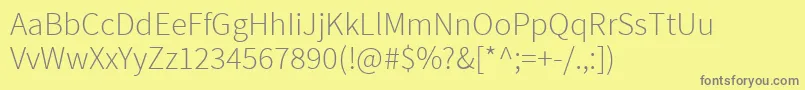 SourcesansproLight Font – Gray Fonts on Yellow Background
