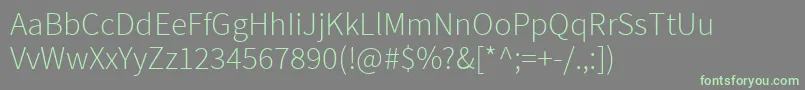 SourcesansproLight Font – Green Fonts on Gray Background
