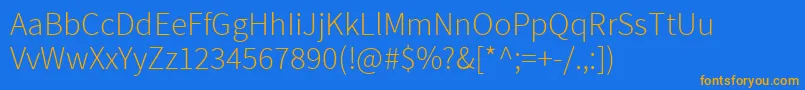 SourcesansproLight Font – Orange Fonts on Blue Background