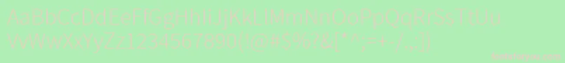 SourcesansproLight Font – Pink Fonts on Green Background