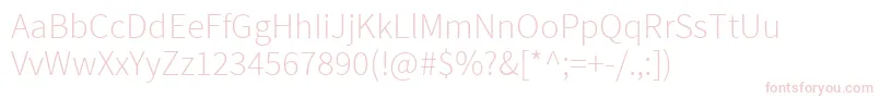 SourcesansproLight-Schriftart – Rosa Schriften auf weißem Hintergrund