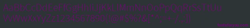 SourcesansproLight Font – Purple Fonts on Black Background