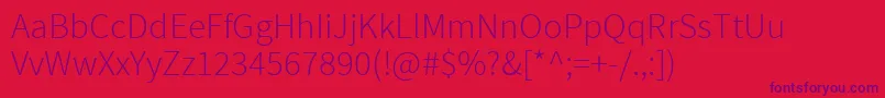 SourcesansproLight Font – Purple Fonts on Red Background
