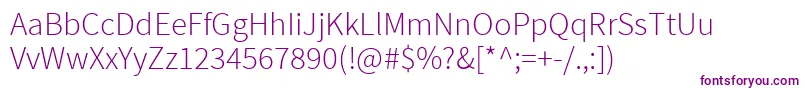 SourcesansproLight Font – Purple Fonts on White Background