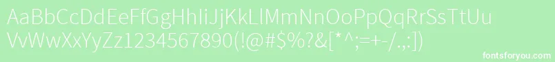 SourcesansproLight Font – White Fonts on Green Background