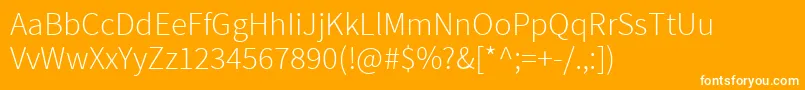 SourcesansproLight Font – White Fonts on Orange Background