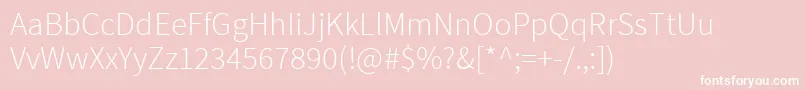 SourcesansproLight Font – White Fonts on Pink Background