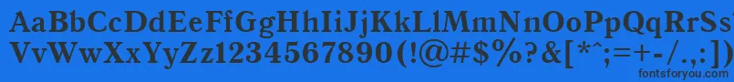 フォントUkAntiqueBold – 黒い文字の青い背景