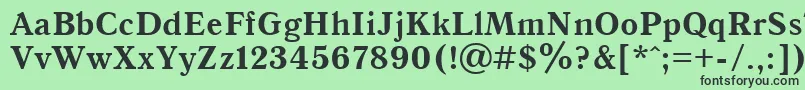 UkAntiqueBold-fontti – mustat fontit vihreällä taustalla