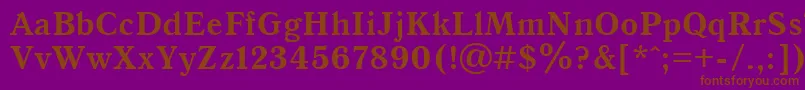 UkAntiqueBold Font – Brown Fonts on Purple Background