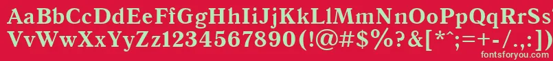 UkAntiqueBold Font – Green Fonts on Red Background