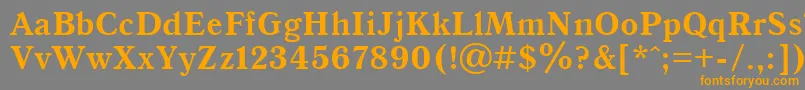 UkAntiqueBold Font – Orange Fonts on Gray Background