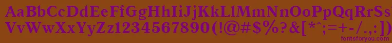 UkAntiqueBold Font – Purple Fonts on Brown Background