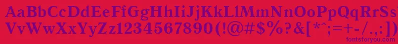 UkAntiqueBold Font – Purple Fonts on Red Background