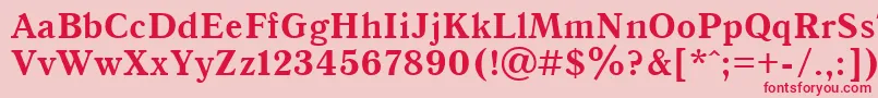 UkAntiqueBold Font – Red Fonts on Pink Background
