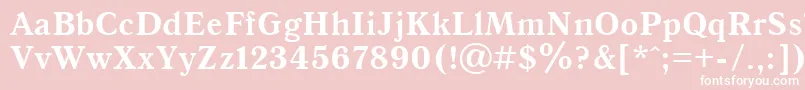 フォントUkAntiqueBold – ピンクの背景に白い文字