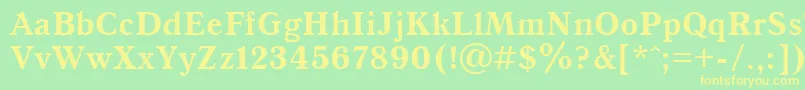 UkAntiqueBold Font – Yellow Fonts on Green Background
