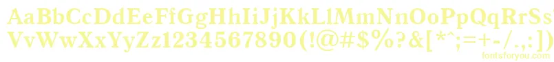 UkAntiqueBold Font – Yellow Fonts on White Background