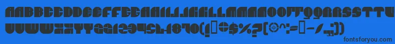 BnJnco-Schriftart – Schwarze Schriften auf blauem Hintergrund
