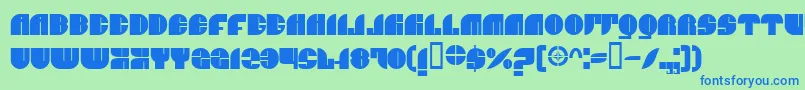 BnJnco Font – Blue Fonts on Green Background