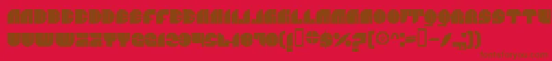 BnJnco Font – Brown Fonts on Red Background