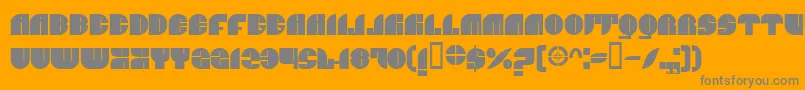 Czcionka BnJnco – szare czcionki na pomarańczowym tle