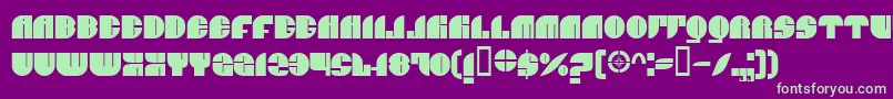 Fonte BnJnco – fontes verdes em um fundo violeta