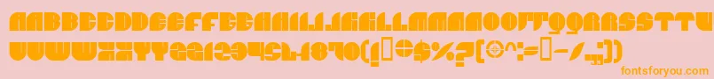 BnJnco-Schriftart – Orangefarbene Schriften auf rosa Hintergrund