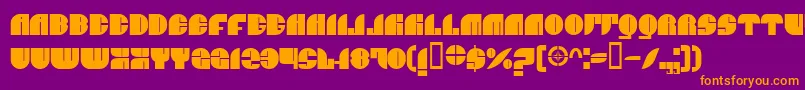 BnJnco-fontti – oranssit fontit violetilla taustalla