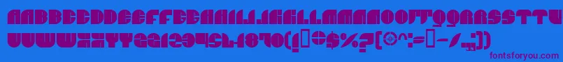 BnJnco Font – Purple Fonts on Blue Background